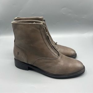 Frye Kelly Front Zip Leather Bootie